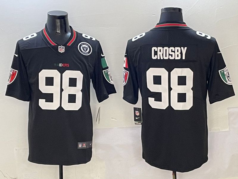 Men Oakland Raiders #98 Crosby Black Mexico 2025 Nike Limited NFL Jersey style 2->customized nfl jersey->Custom Jersey